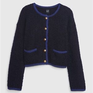 GAP Navy Blue Sweater with Gold Buttons